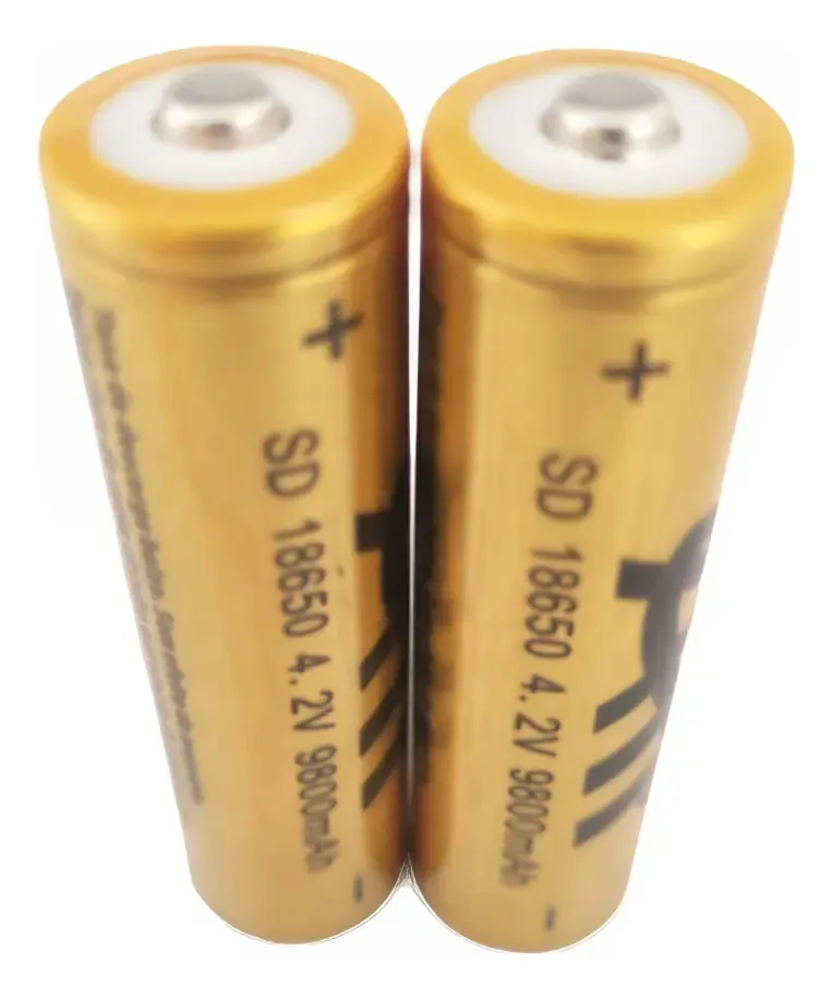 2 Baterias Recarregável 18650 9800mah 4.2v Lanterna Tática