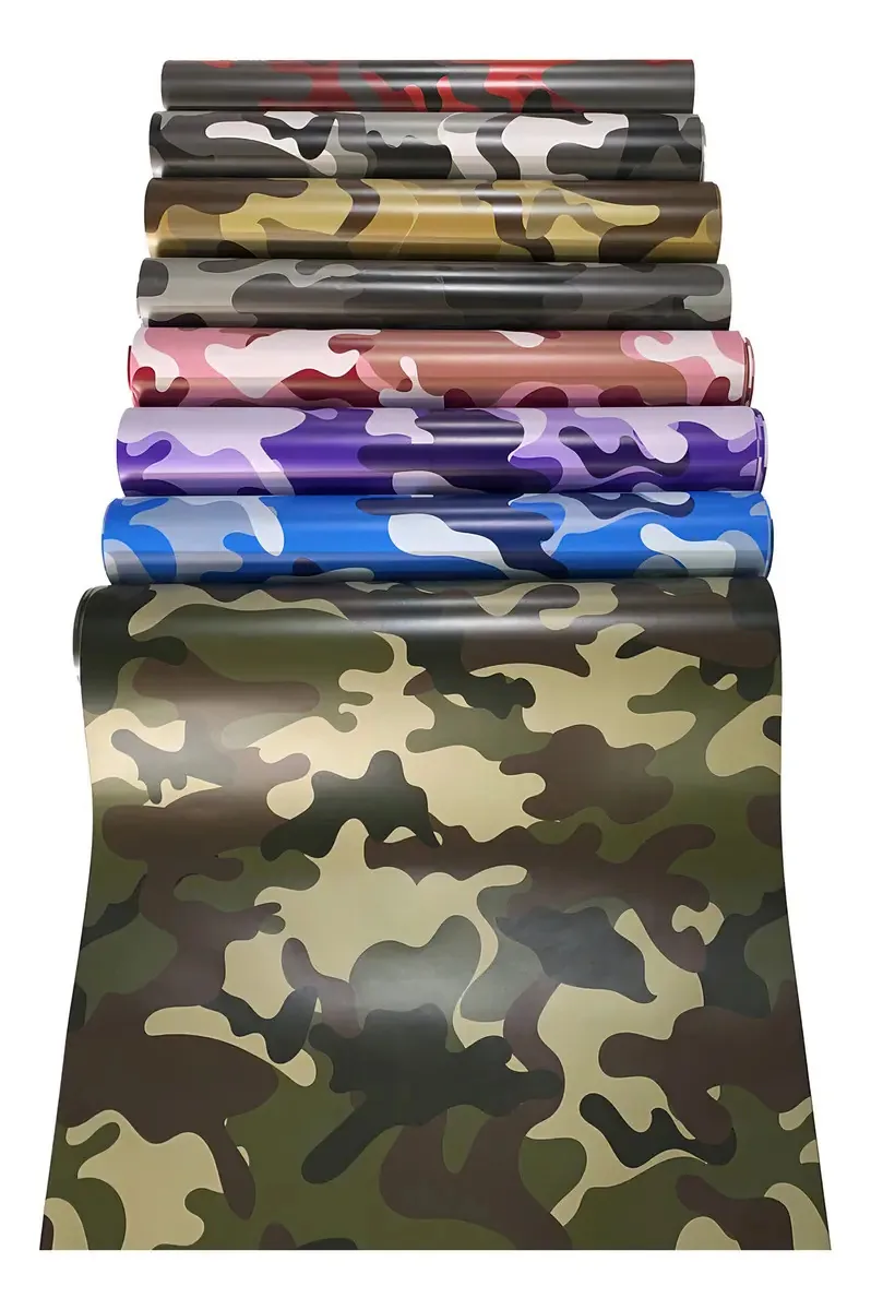 Adesivo Vinil Camuflado Verde Militar 2m x 50cm Resistente Tuning