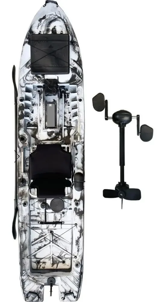 Caiaque De Pesca Dourado Com Pedal Smart - Caiaker Cor Mármore