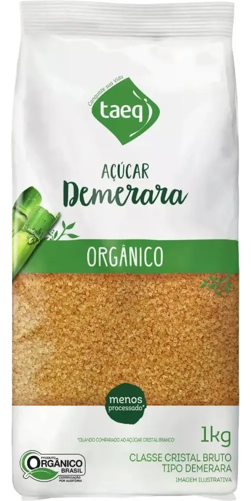 Açúcar Demerara Orgânico Taeq Pacote 1kg