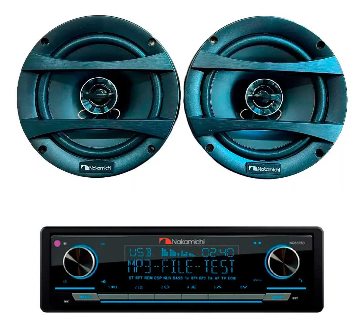 Som Automotivo 6 + Rádio Mp3/bt/usb Nq537bd Nakamichi