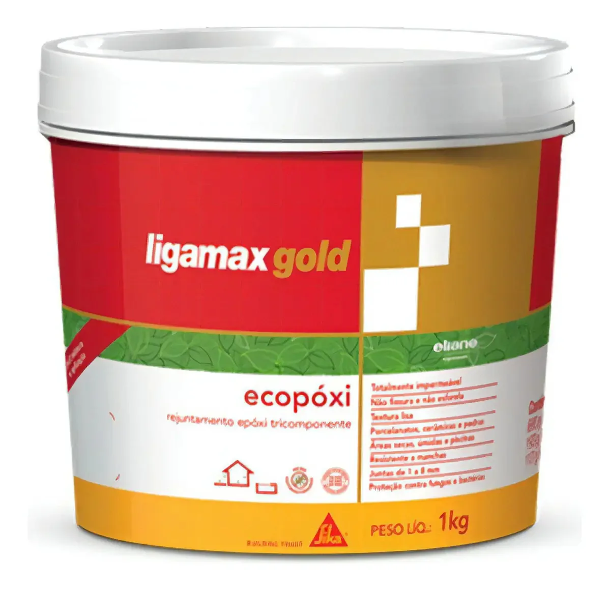 Rejunte Ecopoxi Ligamax - Cinza Prata 1kg Eliane