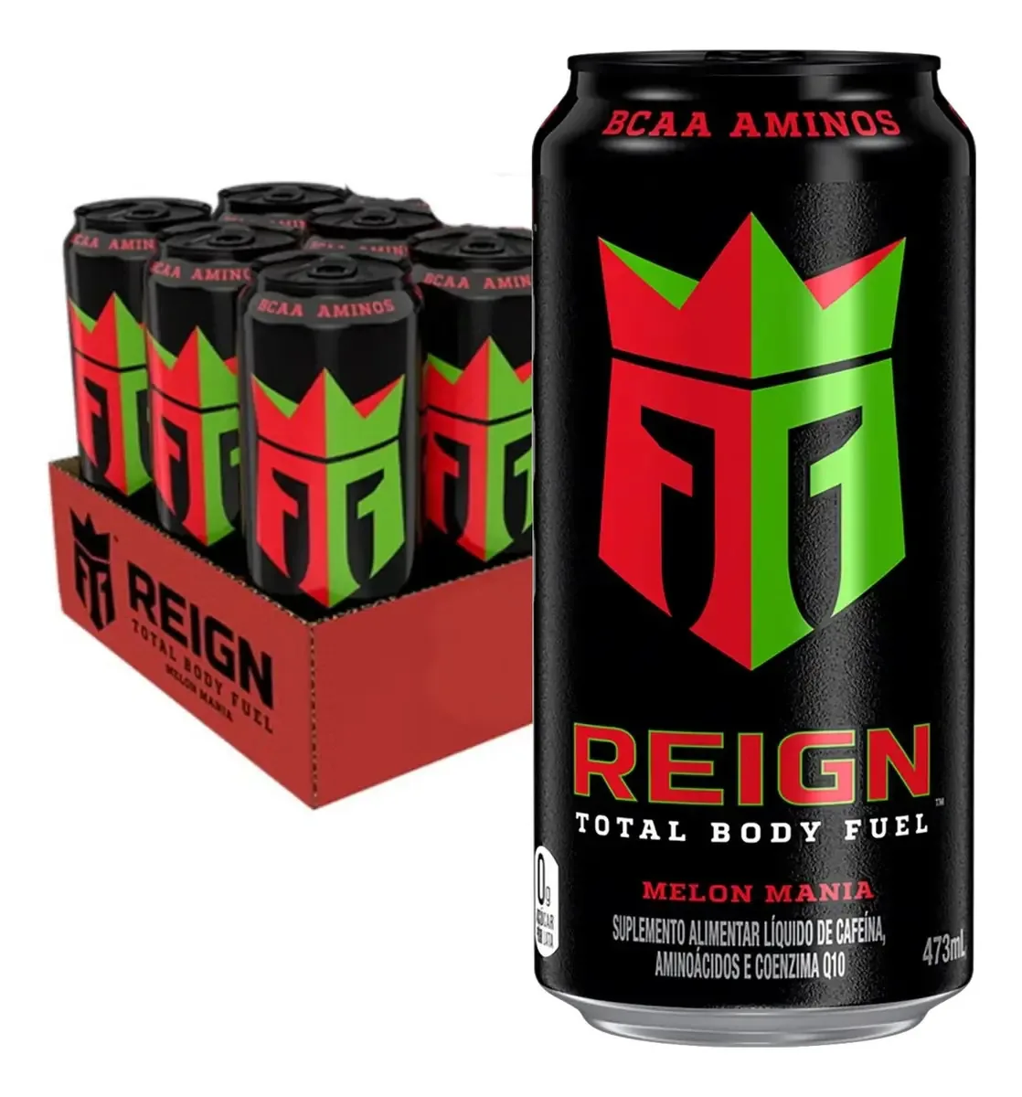 Kit 6und Energético Alta Performance Reign Melon Hdz 473ml