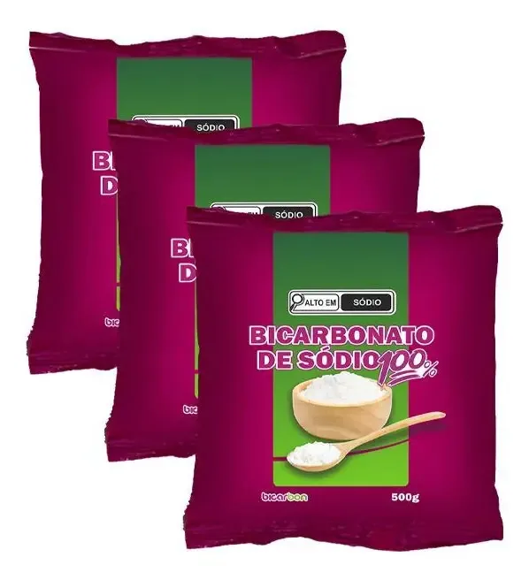 Kit 3x: Bicarbonato De Sódio Bicarbon 500g