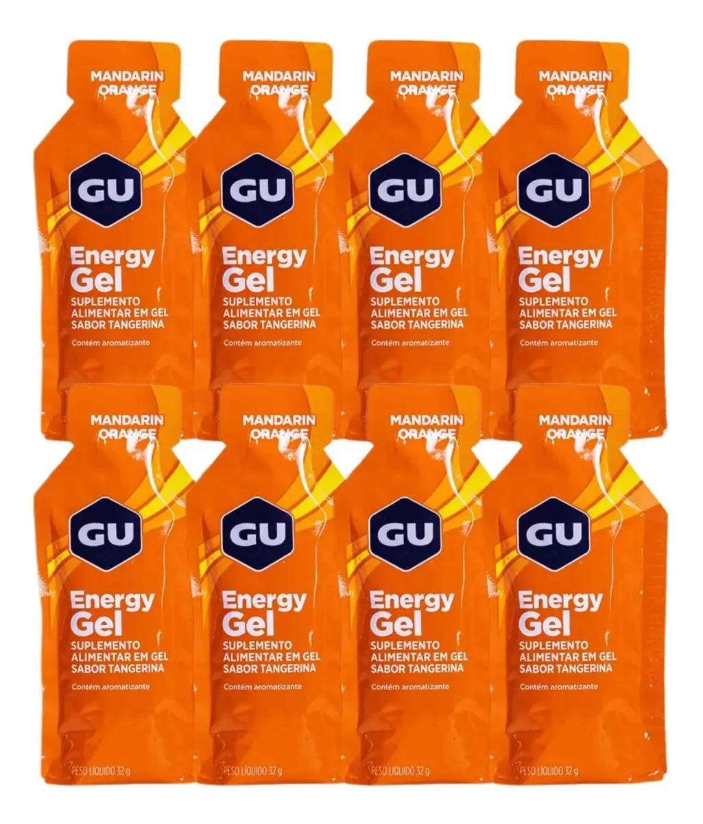 Gel Gu Carbo Energy Kit 8 Sachês Sabor Laranja Repositor Laranja
