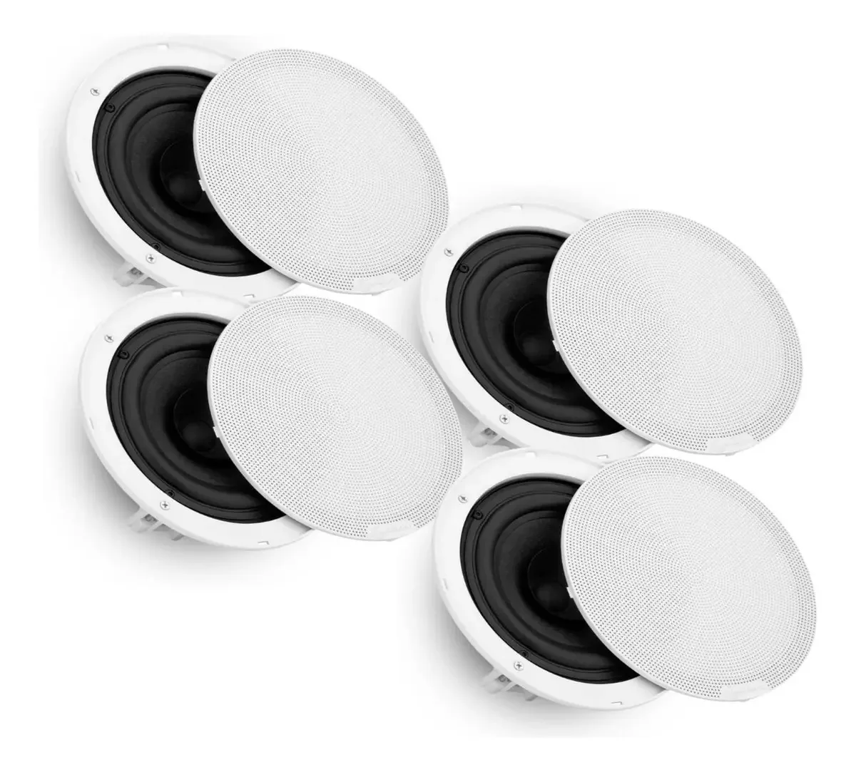 Kit 4 Caixas Som 160w Rms Taramps Arandelas Embutir Teto Gesso Forro Acustica Profissional Ambiente Comercio Loja Bar Residencia Restaurante Clinica Salao Igreja