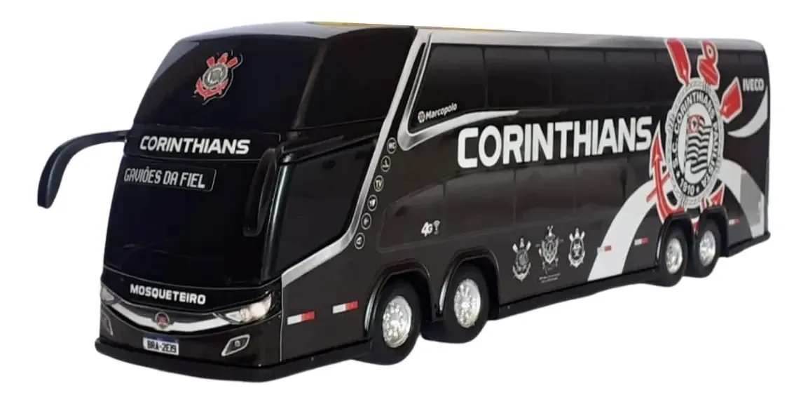 Miniatura Ônibus Corinthians 4 Eixos