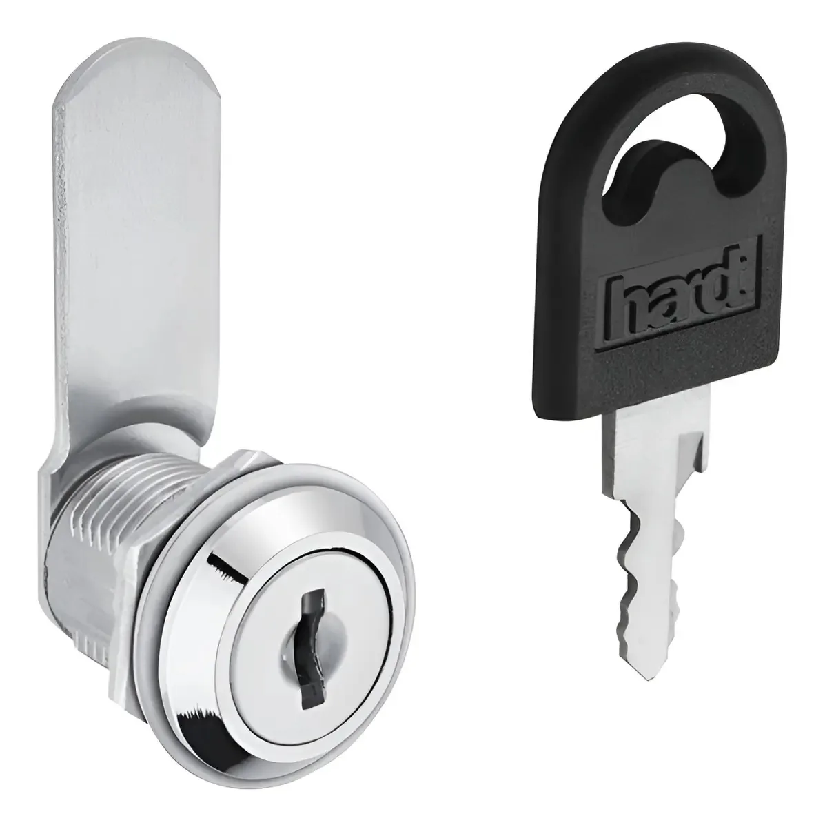 Fechadura para Porta de Aço HDT Cromada com 2 Chaves