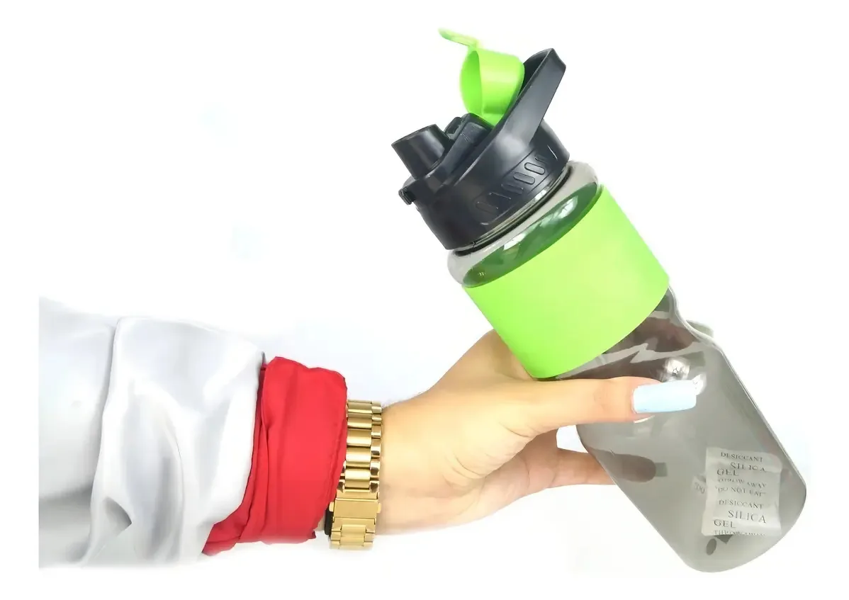 Garrafa Squeeze Anti Vazamento Anti Deslizante 800ml Cor Verde