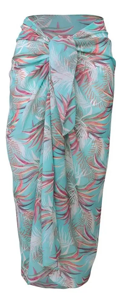 Canga Estampa Aquarela She Leve Moda Praia