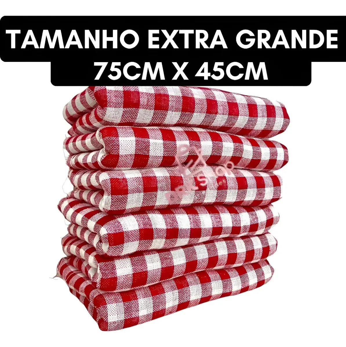 Pano De Chão Xadrez Limpeza 10 Panos Multiuso Extra Grande Cor Xadrez Vermelho