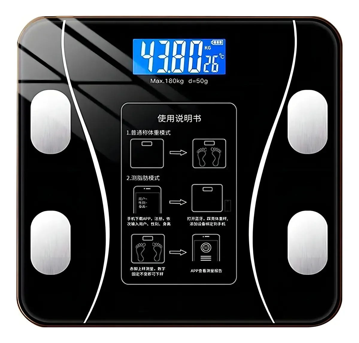 Balança Digital Corporal Bioimpedancia Aplicativo Bluetooth