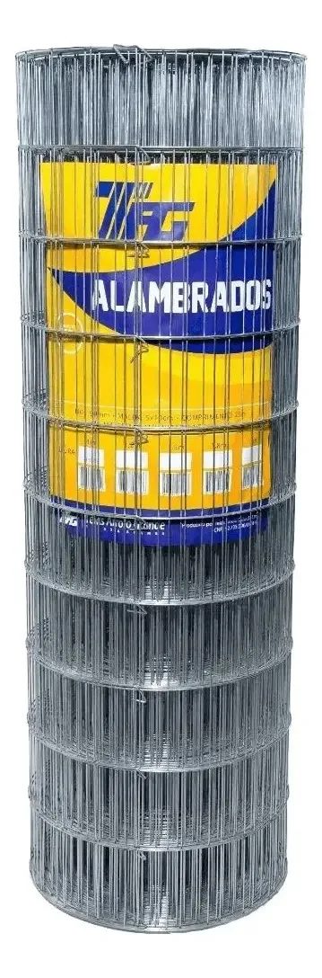 Rolo Tela Soldada Arroio Grande,altura 100cm,malha 5cmx10cm