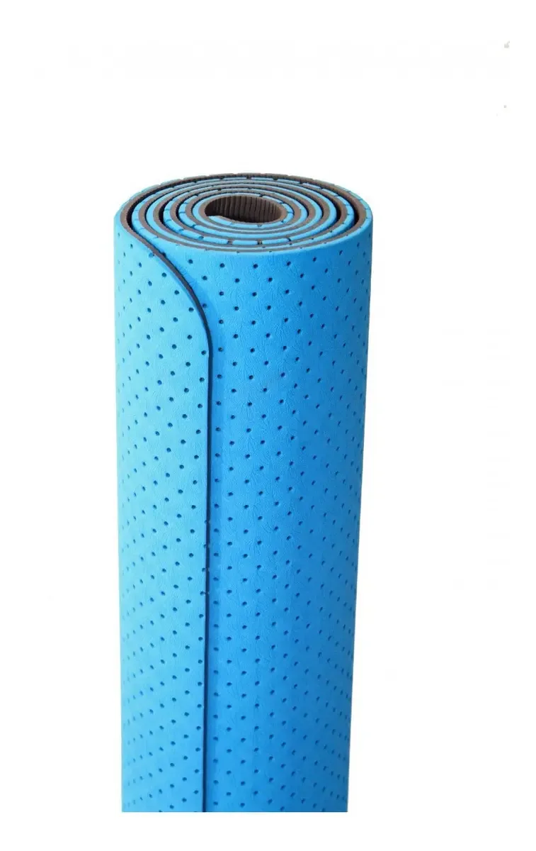 Tapete Para Yoga E Pilates Cor Azul