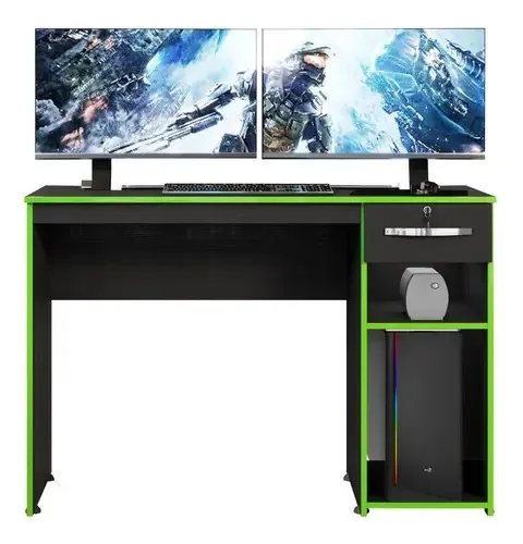 Mesa Escrivaninha Gamer Tóquio Verde