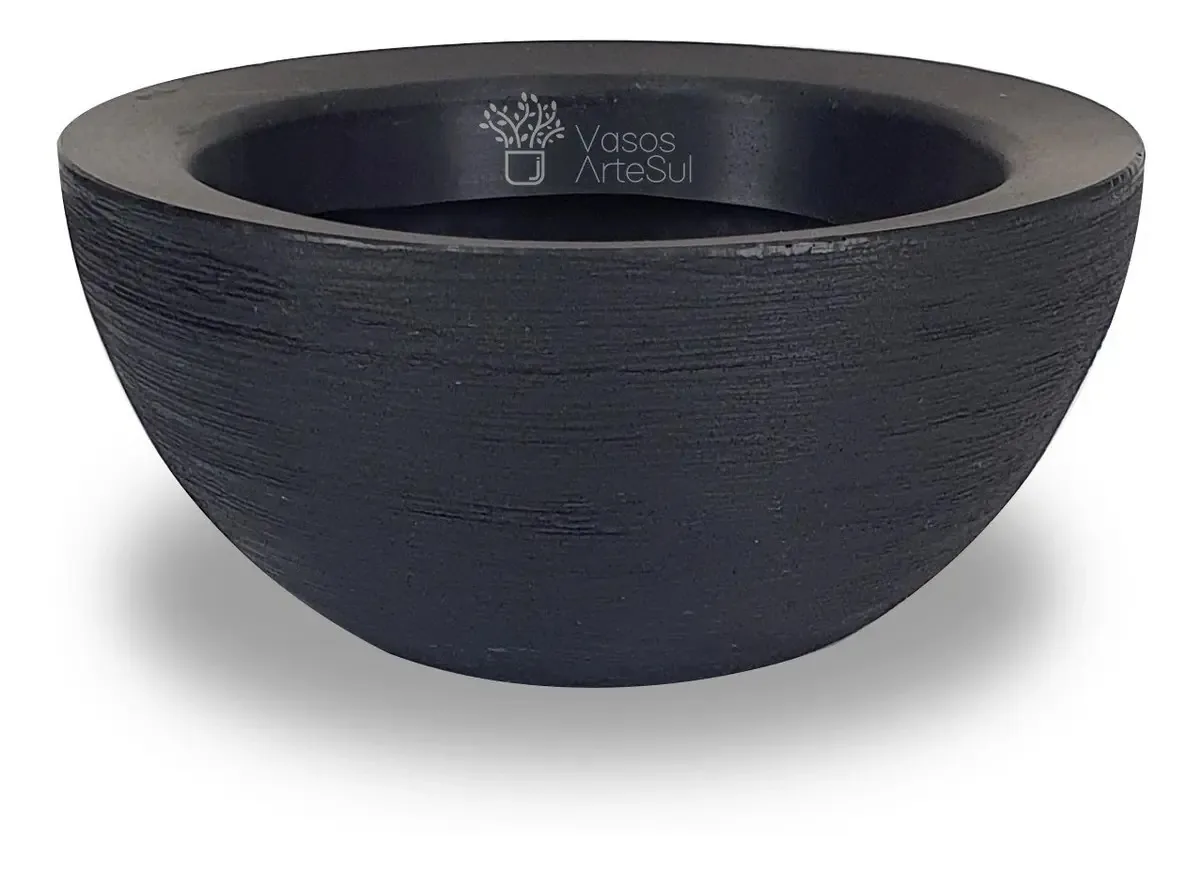 Vaso Decorativo Bacia Mini Cor Preto