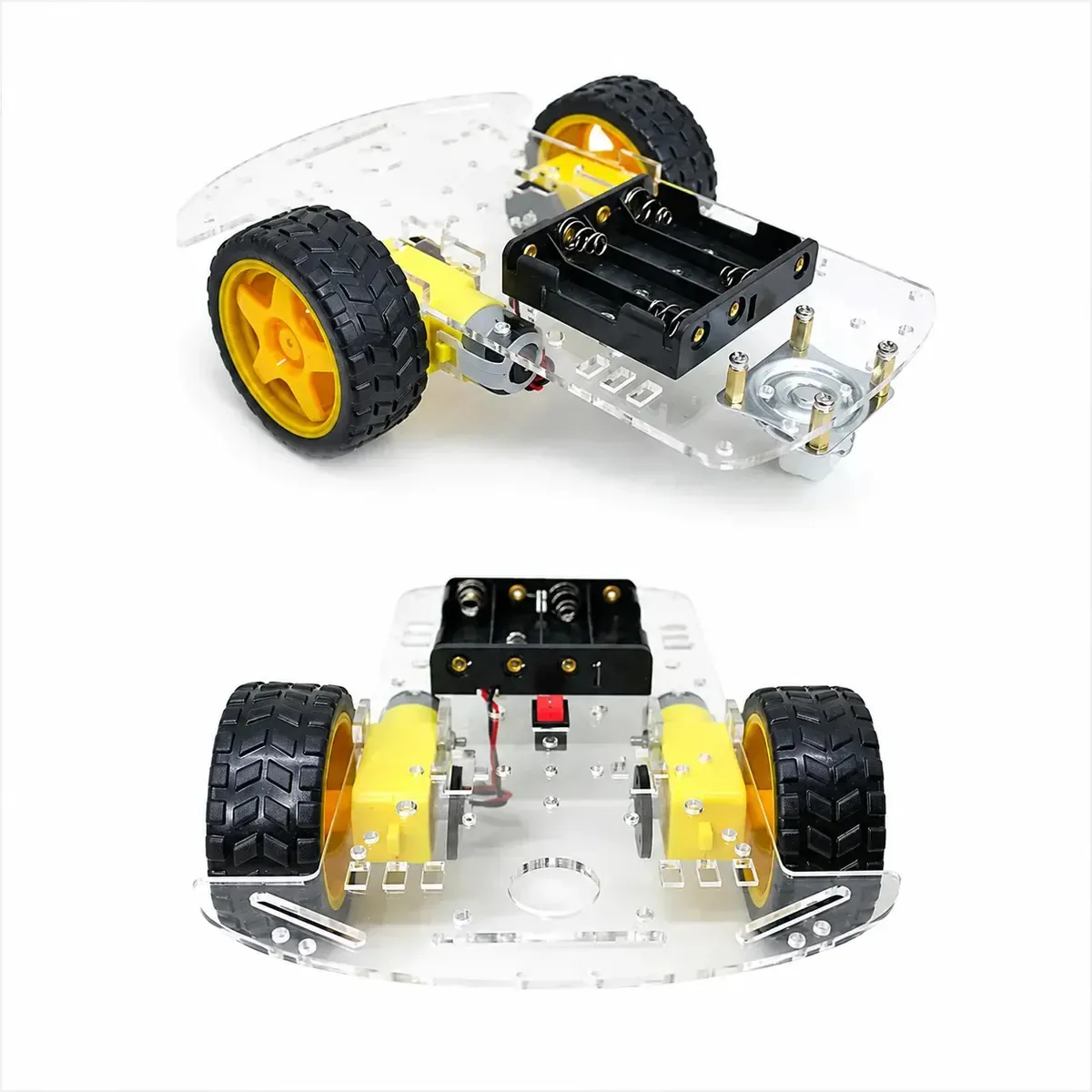 Kit Chassi Robô 2WD Acrílico com Motores e Encoders Mingwu Electronics