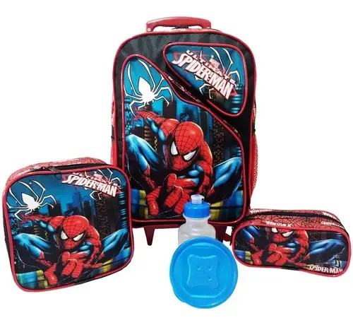Mochila escolar School Bags Escolar cor vermelho design spiderman 16L