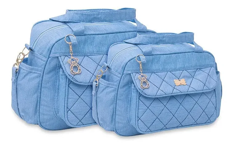 Kit Bolsa Bebê Maternidade Azul Claro 2
