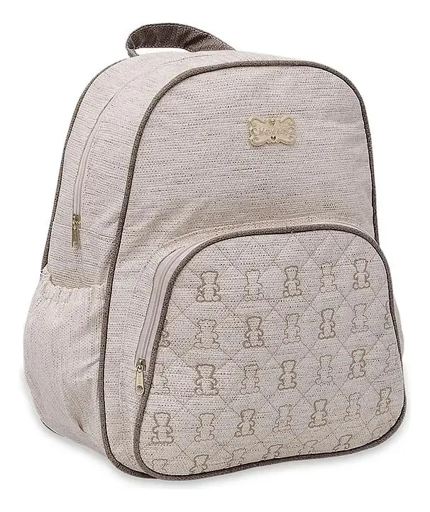 Mochila Bebê Maternidade Bege