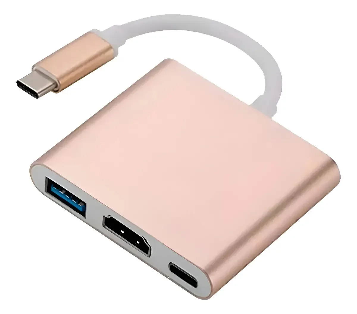 Adaptador Usb 3.1-c Multiporta Com Usb, Usb-c E Hdmi Prateado
