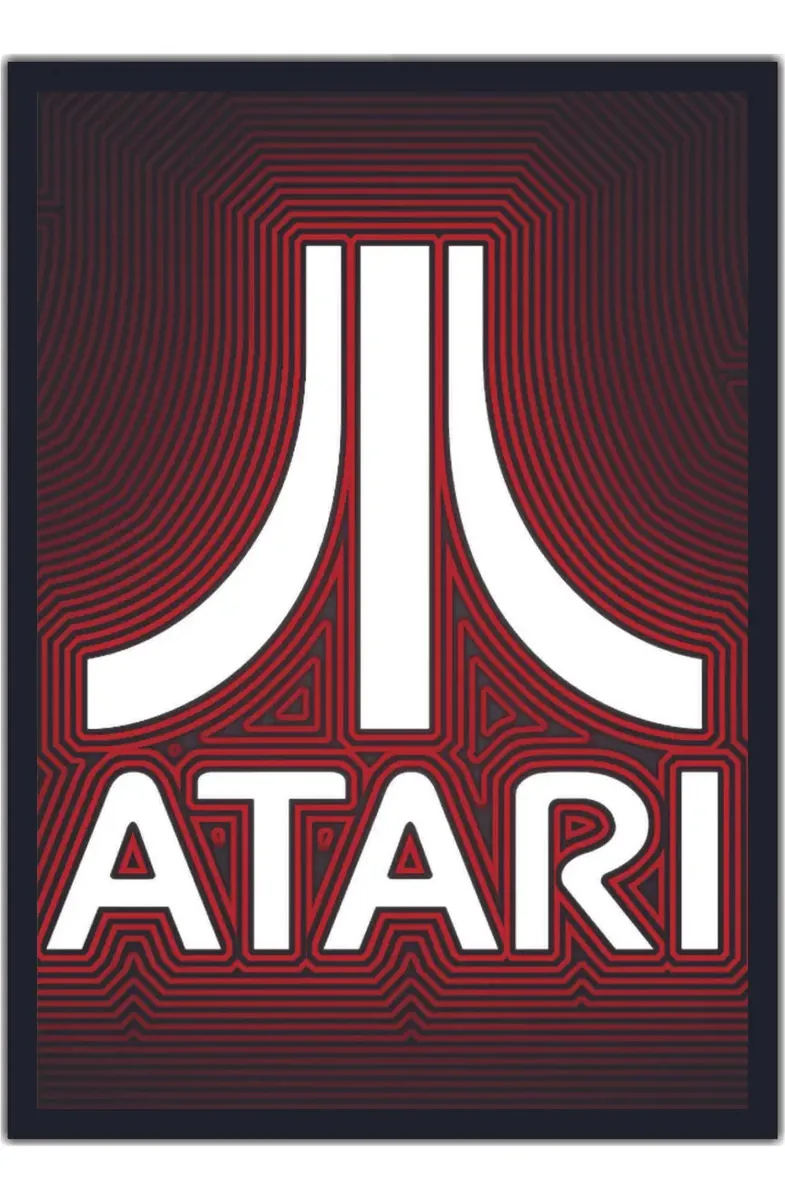 Quadro Decorativo Atari Game Jogos Geek Com Moldura G01