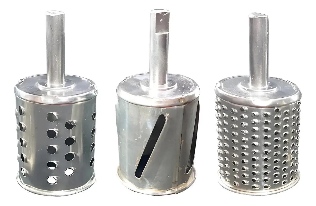 Kit 3 Ralos Mimoso Manual Grosso Médio Fatiador Aluminio Cinza