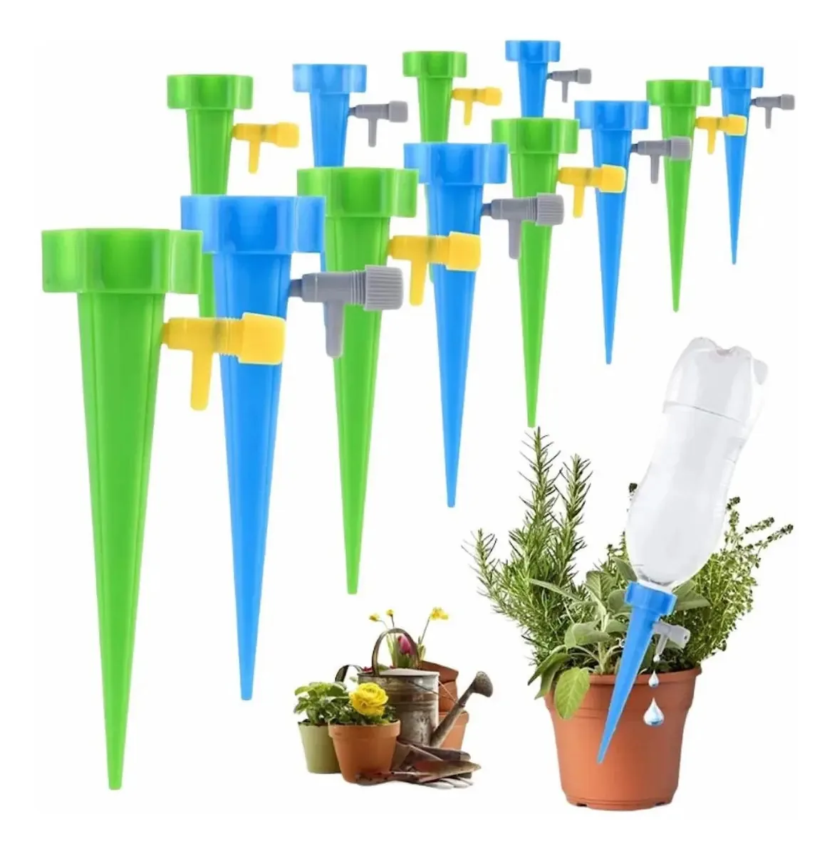 Kit 12 Gotejadores Murdok Irrigador para Garrafa PET Plantas Jardim