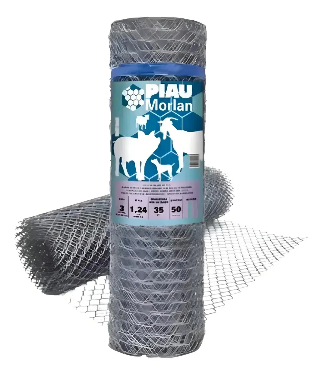 Tela Mangueirão Morlan 1,00mx50m Piau Fio18 Bwg Galvanizado Cor Cinza-escuro