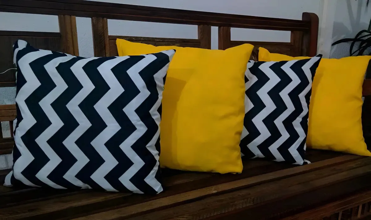 Kit 4 Capas Almofadas 45x45cm Gorgurinho Chevron/oxford
