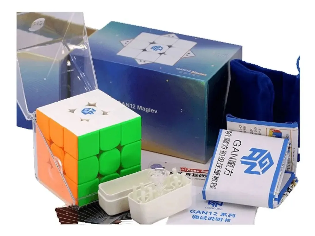 Cubo Mágico 3x3 GAN 12 Maglev Stickerless Magnético Profissional