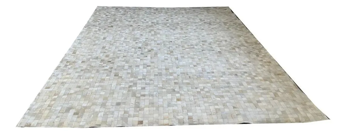 Tapete De Couro Bege Claro 3,00x4,00 Sem Bordas