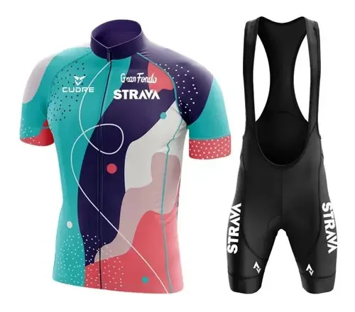 Roupa Ciclista Masculino Bretelle + Camisa, Mod Strava Verde