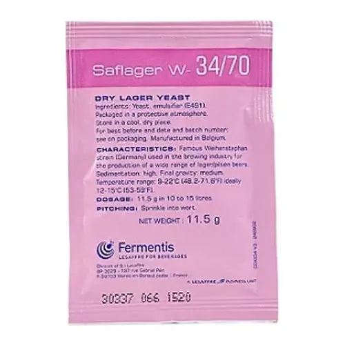 Fermentis Fermento S-34/70 11,5g Cervejas Lager German e American