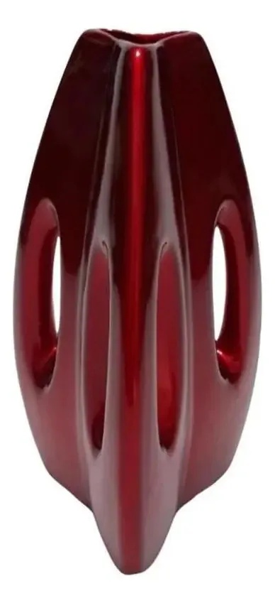 Mini Vaso Decorativo De Cerâmica Decoração Vermelho