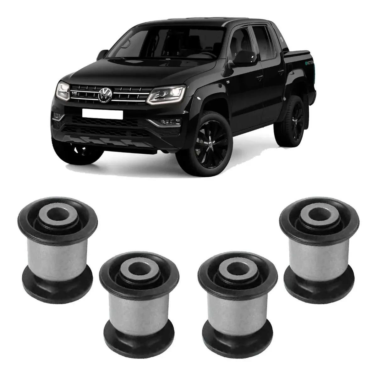 Jogo 4 Borracha Leque Dianteiro Volks Amarok 2016 2017 2018
