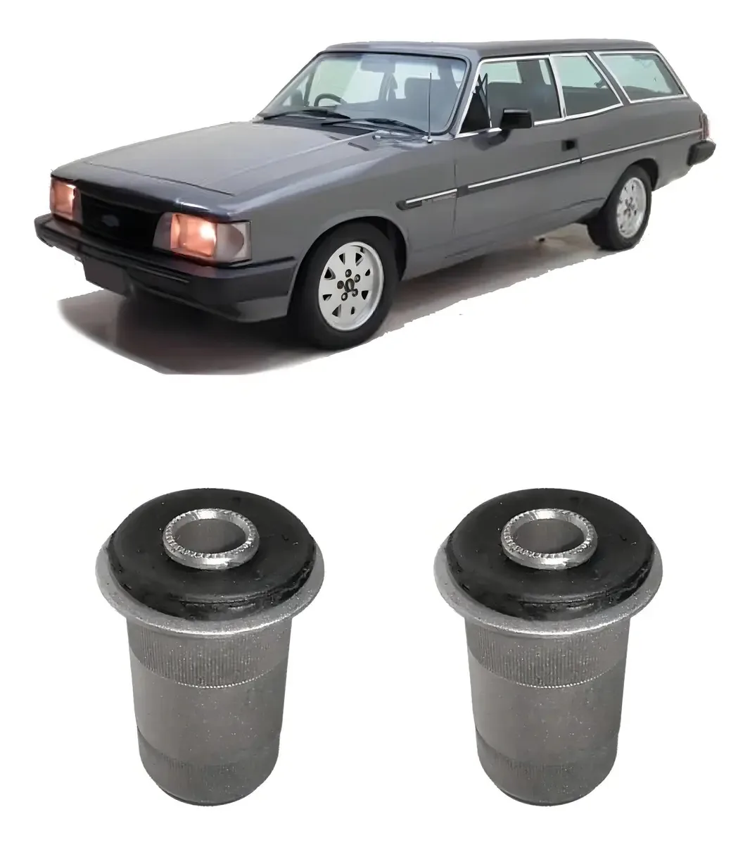 2 Borracha Inferior Leque Dianteiro Caravan 1987 1988 1989