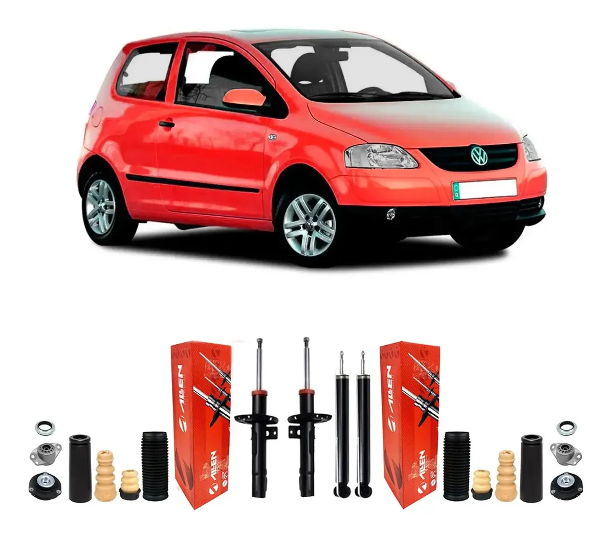 4 Amortecedor + Kit Amortecedor Completo Dian Tras Fox 03/12