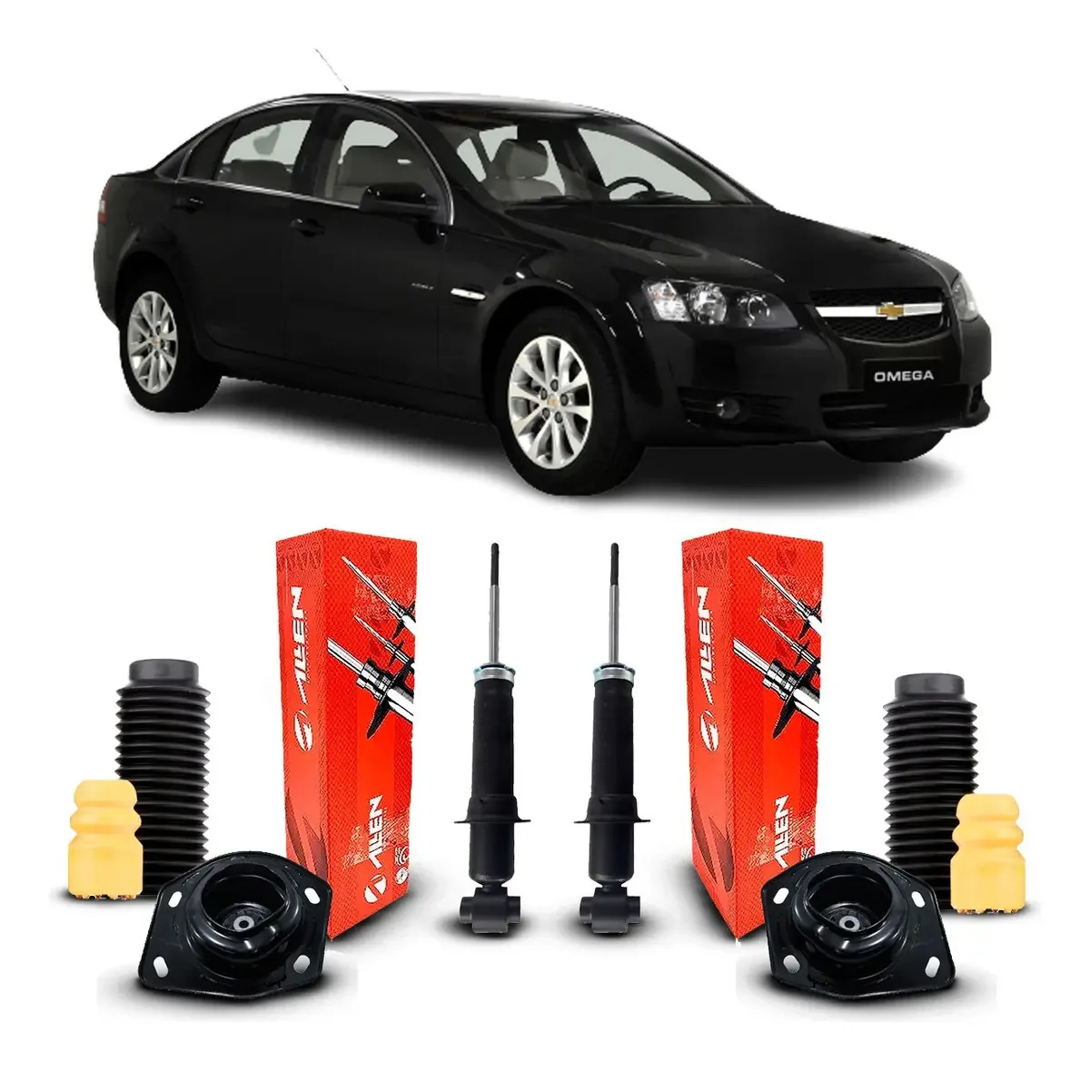 2 Amortecedor + Kit Amortecedor Traseiro Omega 2008 2009