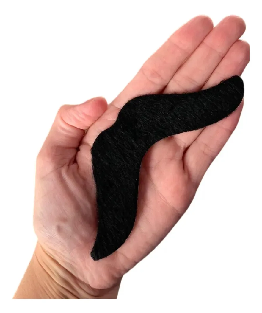 Bigode Falso Mexicano Fantasia Disfarce Brincadeira Hallowee Preto