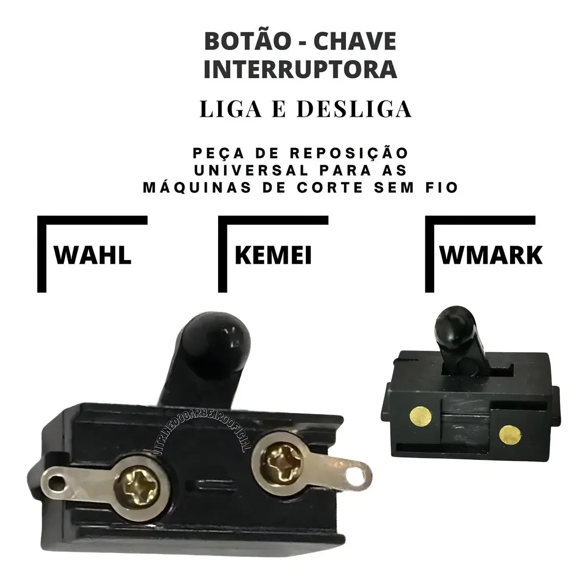 Botão Liga E Desliga Para Máquinas De Corte Wmark E Kemei