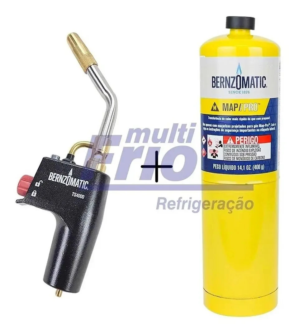 Bernzomatic TS4000T Maçarico Automático Gás Mapp Soldagem Refrigeração