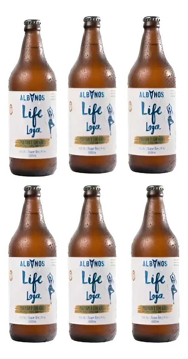 Kit 6 Cervejas Albanos Life Lager Zero Carbo Sem Açúcar