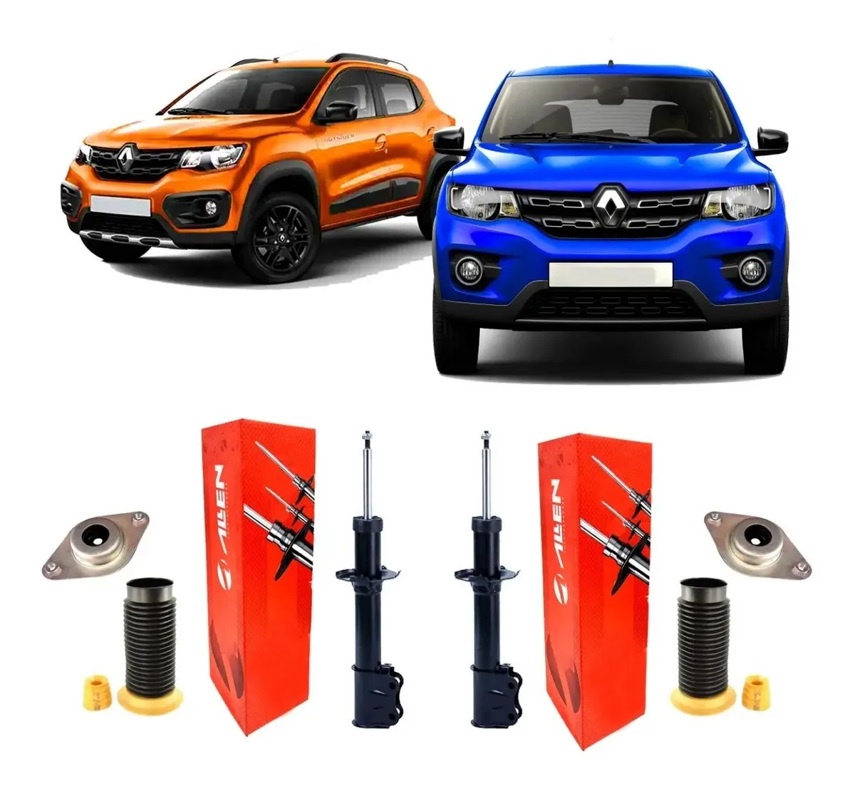 2 Kit Amortecedor + Amortecedor Dian Kwid Intense 17/21