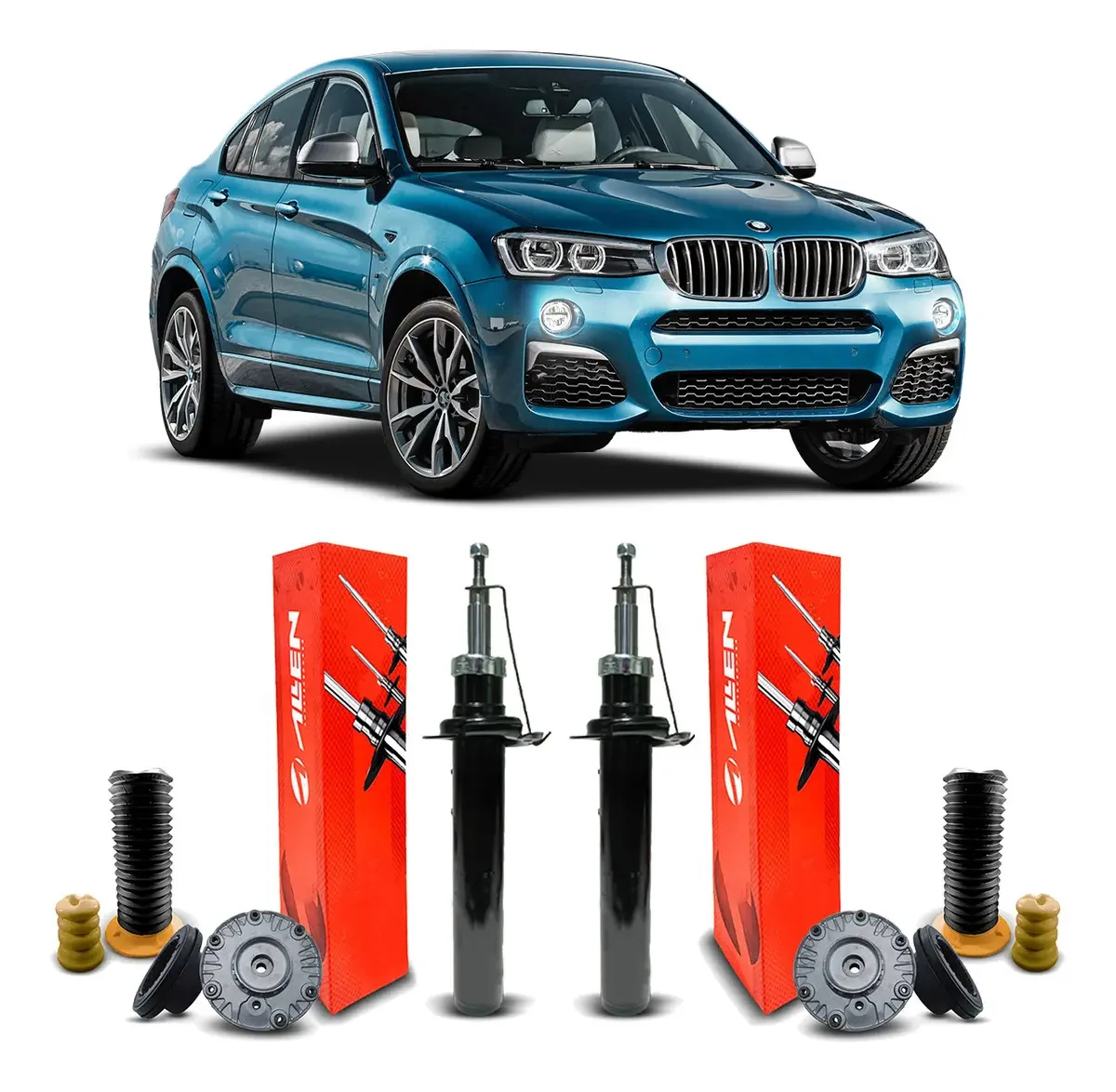 2 Amortecedor + Kit Amortecedor Dian Bmw X4 F26 2014 A 2018