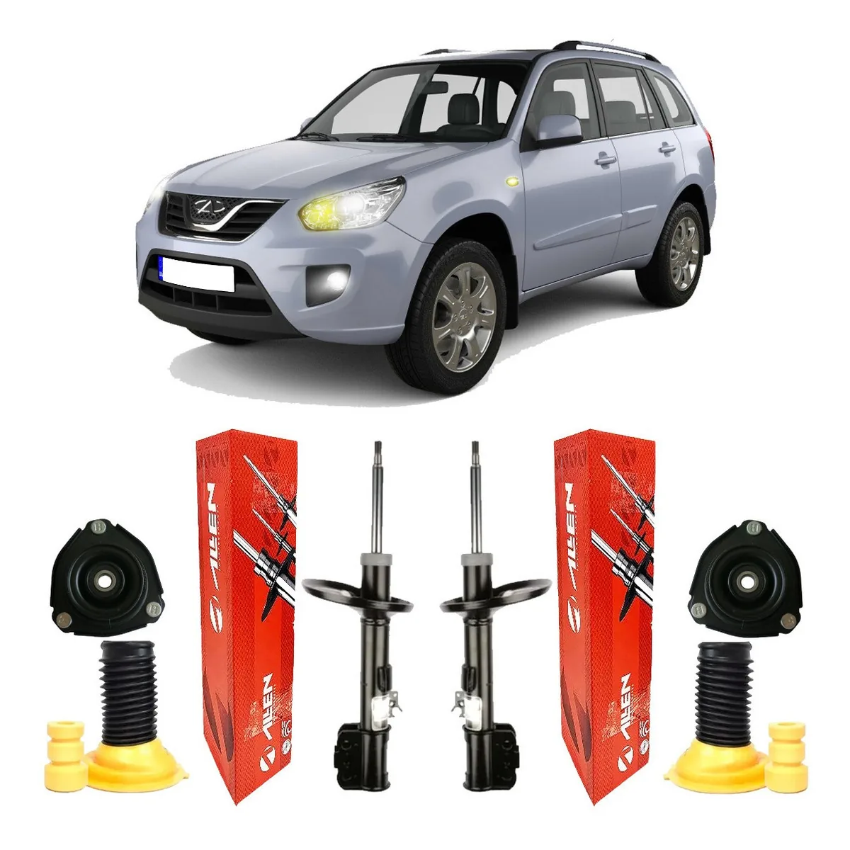 2 Amortecedor + Kit Amortecedor Dianteiro Tiggo 2009 A 2015