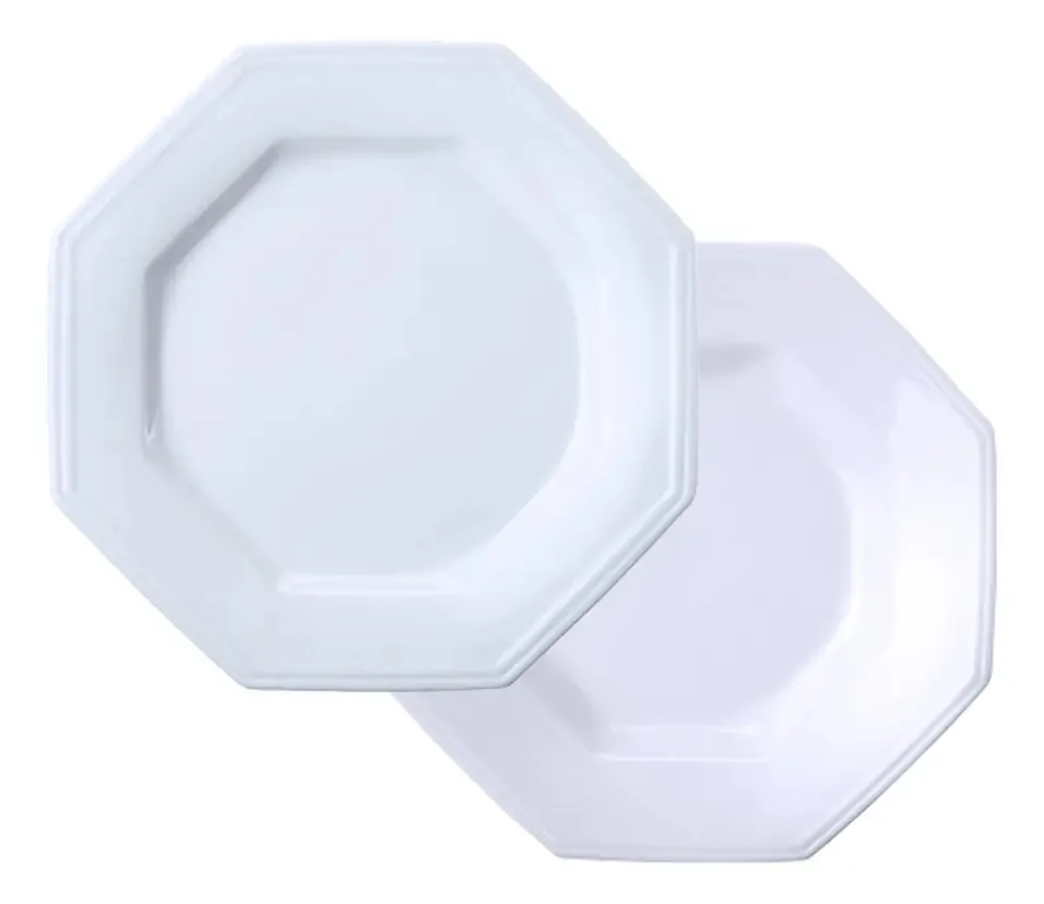 6 Pratos Rasos E 6 Pratos Fundos Porcelana Schmidt Prisma 2a