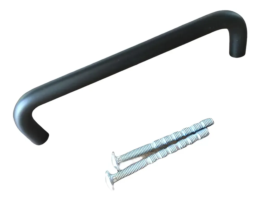 Puxador Móveis Alça 128mm Preto Fosco Alumínio