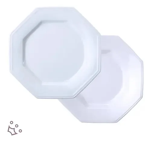 8 Pratos Rasos E 8 Pratos Fundos Porcelana Schmidt Prisma 2a