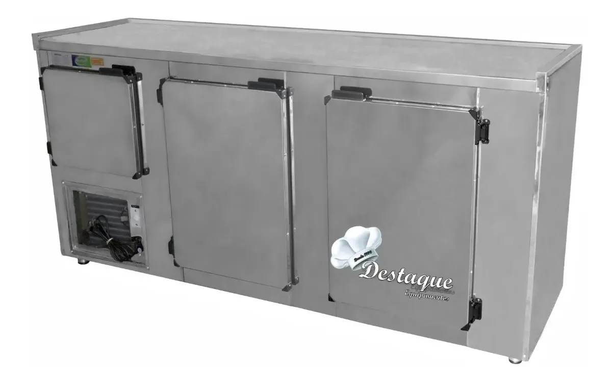 Balcão Refrigerado Refrigel BE180 Compressor 1.80m Aço Inox